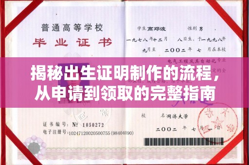 麻章揭秘出生证明制作的流程，从申请到领取的完整指南