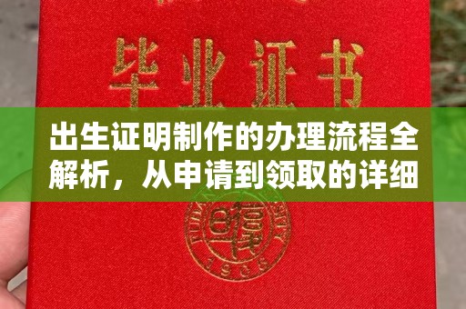 麻章出生证明制作的办理流程全解析，从申请到领取的详细指南