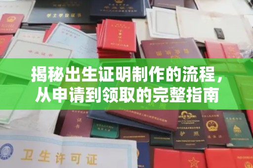 麻章揭秘出生证明制作的流程，从申请到领取的完整指南
