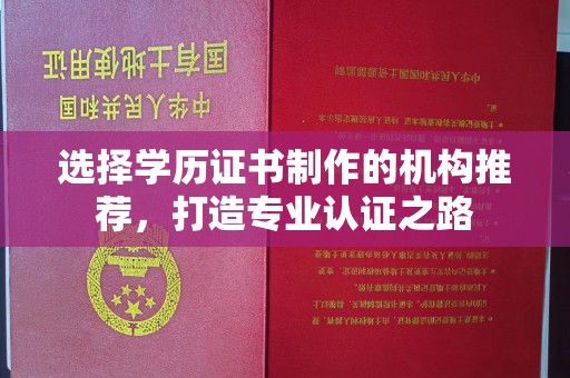 麻章选择学历证书制作的机构推荐，打造专业认证之路