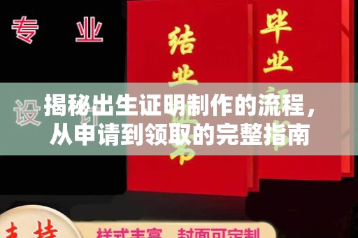 麻章揭秘出生证明制作的流程，从申请到领取的完整指南