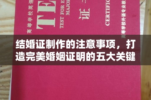 麻章结婚证制作的注意事项，打造完美婚姻证明的五大关键点