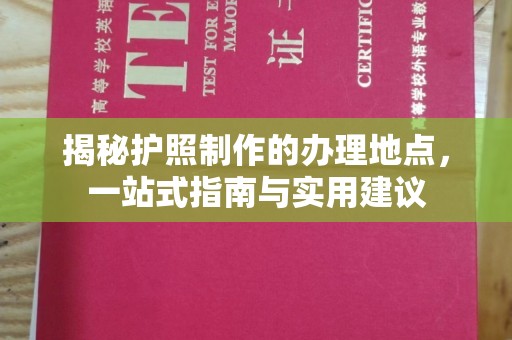 麻章揭秘护照制作的办理地点，一站式指南与实用建议