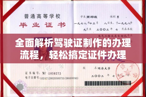 麻章全面解析驾驶证制作的办理流程，轻松搞定证件办理