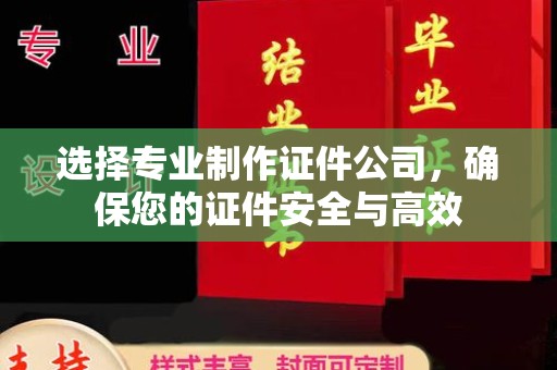 麻章选择专业制作证件公司，确保您的证件安全与高效